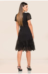 2716 - VESTIDO PRETO COM RENDA ROW-AN 