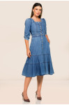 2717 - VESTIDO JEANS COM LASTEX ROW-AN 