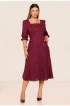 2725 - VESTIDO MIDI COM BOTOES VINHO ROW-AN 