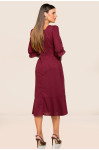 2725 - VESTIDO MIDI COM BOTOES VINHO ROW-AN 