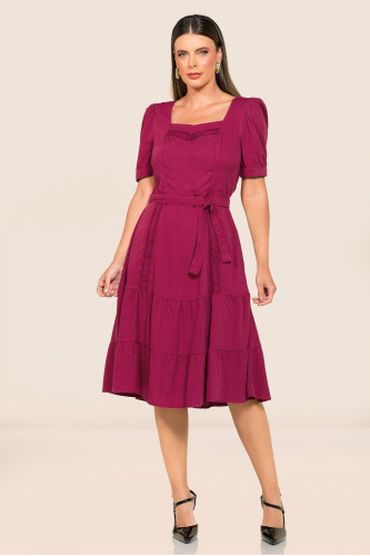 2726 - VESTIDO VINHO ROW-AN 