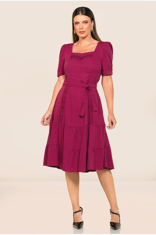 2726 - VESTIDO VINHO ROW-AN 