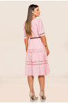 2727 - VESTIDO MIDI ROSA COM CINTO 2727 - VESTIDO MIDI ROSA COM CINTO