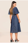 2733 - VESTIDO JEANS COM LASTEX ROW-AN 2733 - VESTIDO JEANS COM LASTEX ROW-AN