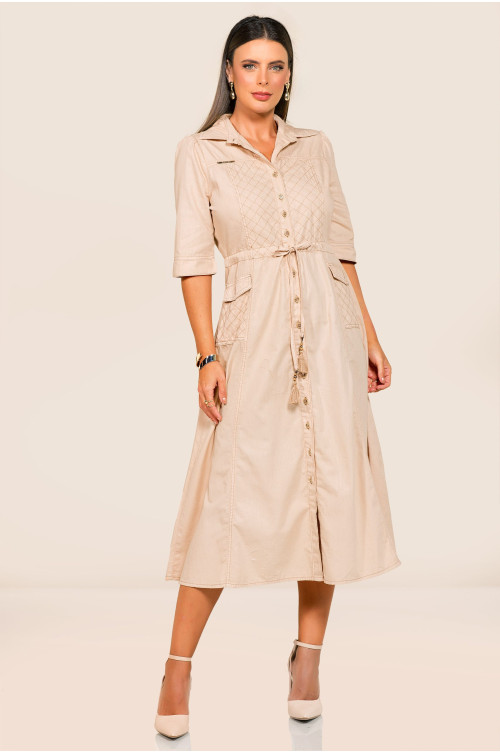 2734 - VESTIDO DE BRIM ROW-AN 
