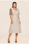 2736 - VESTIDO COM DETALHE NA MANGA ROW-AN 