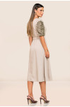 2736 - VESTIDO COM DETALHE NA MANGA ROW-AN 