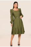 2739 - VESTIDO VERDE COM LASTEX ROW-AN