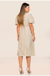 2742 - VESTIDO MIDI BORDADO VERDE COM CINTO ROW-AN 
