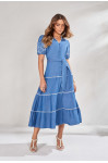 27456- CHEMISE JEANS BORDADO COM AVIAMENTO 125CM