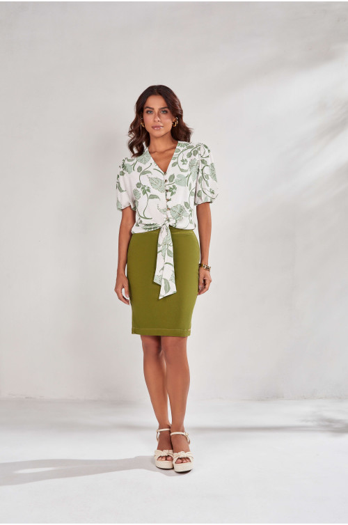 27482 - SAIA RETA SARJA VERDE 55 CM 