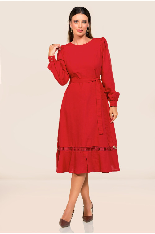 2751 - VESTIDO VERMELHO ROW-AN 2751 - VESTIDO VERMELHO ROW-AN