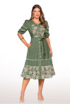 2752 - VESTIDO VERDE COM BORDADO ROW-AN 