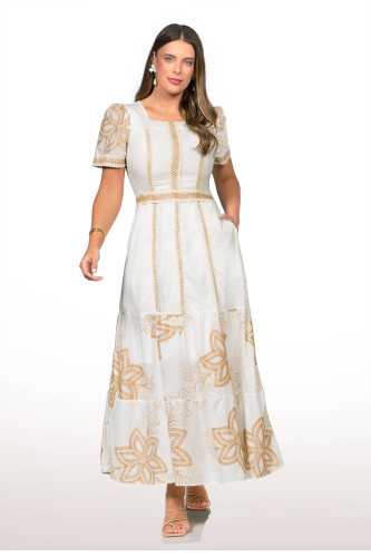 2756 - VESTIDO BORDADO ROW-AN 
