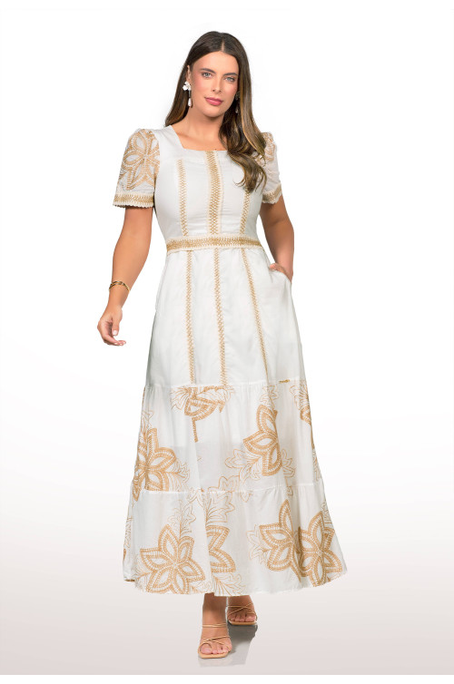 2756 - VESTIDO BORDADO ROW-AN 