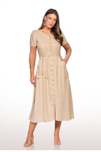 2757 - VESTIDO COM BOTÕES ROW-AN 
