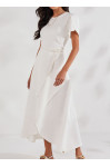 27584 - CONJUNTO BLUSA MALHA OFF WHITE E SAIA EVASE MALHA OFF WHITE 