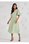 27612 - CONJUNTO BLUSA TECIDO PLANO MENTA E SAIA GODE TECIDO PLANO MENTA 