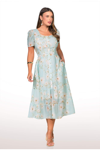 2763 - VESTIDO FLORAL ROW-AN 