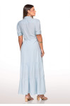 2764 - VESTIDO AZUL C/APLIQUES ROW-AN 2764 - VESTIDO AZUL C/APLIQUES ROW-AN