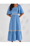 27640 VESTIDO JEANS GODE COM AVIAMENTOS 125CM