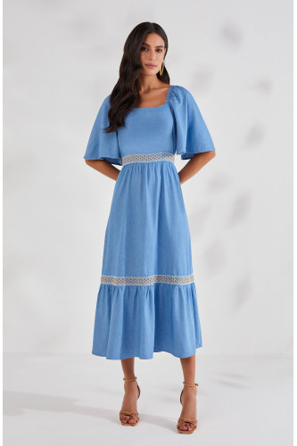 27640 VESTIDO JEANS GODE COM AVIAMENTOS 125CM