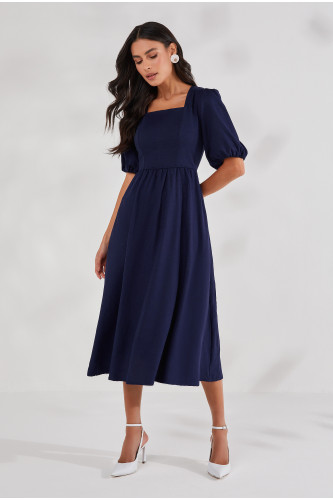 27649 VESTIDO SEMI GODE MARINHO 130CM
