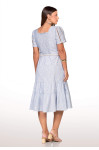 2766 - VESTIDO AZUL COM CORDÃO ROW-AN