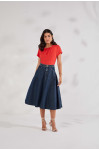 27610 - SAIA GODE JEANS COM FENDA 80CM 27610 - SAIA GODE JEANS COM FENDA 80CM