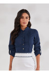 27699 - CAMISA COM TOMAS AZUL 27699 - CAMISA COM TOMAS AZUL