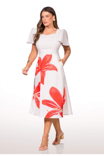 2776 - VESTIDO BRANCO ESTAMPADO ROW-AN 