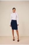 27831 - SAIA JEANS RETA BORDADA 55CM 27831 - SAIA JEANS RETA BORDADA 55CM