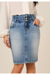 27895 - SAIA TRADICIONAL 3 CÓS JEANS 62CM