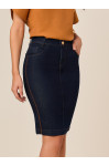 27829 - SAIA TRADICIONAL JEANS BORDADA 55CM