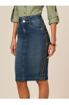 27862 - SAIA TRADICIONAL JEANS 2 BOTÕES COM COSTURA LATERAL 62CM
