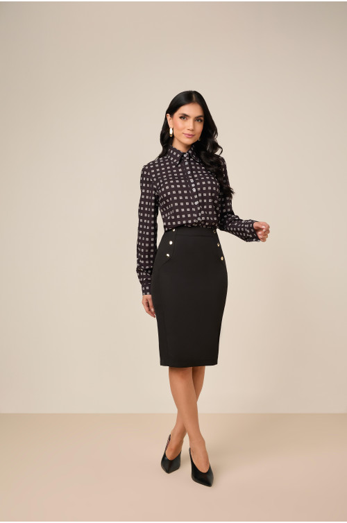 27871 - CAMISA CREPE ESTAMPADO 27871 - CAMISA CREPE ESTAMPADO