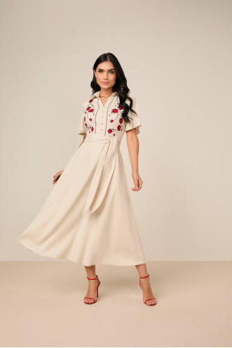 27883 - VESTIDO GODE VISCOLINHO BORDADO 125CM