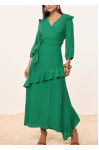 27916 - VESTIDO CREPE DE VISCOSE VERDE 27916 - VESTIDO CREPE DE VISCOSE VERDE