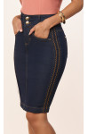 28004-SAIA TRADICIONAL JEANS BORDADA NA LATERAL  55CM