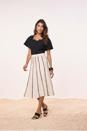 27935PT-BLUSA ALFAIATARIA DE VISCOSE PRETO
