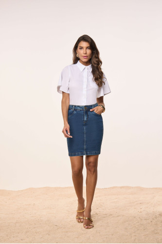 27971- SAIA TRADICIONAL JEANS C/ AVIAMENTO 50CM