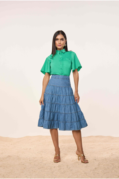 27962VD- CAMISA DE TRICOLINE VERDE 27962VD- CAMISA DE TRICOLINE VERDE