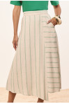 27917 - SAIA EVASÊ LISTRADA VERDE 85CM