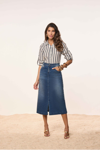 28024 - SAIA SEMI EVASE JEANS 80 CM 