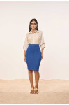 28033- CAMISA VISCOLINHO COM TELA BORDADA