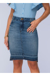 28065AC- CAMISA DE TRICOLINE COM BABADO AZUL CLARO