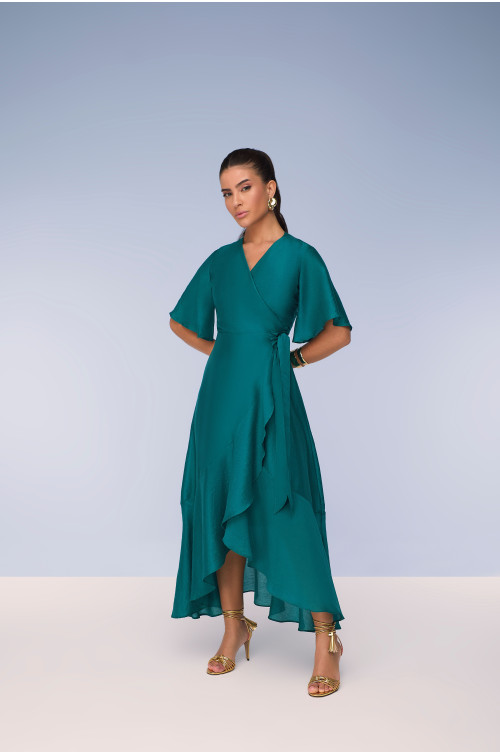 28095 - VESTIDO COM TRANSPASSE VERDE
