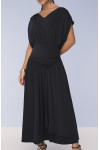 28146- VESTIDO GODÊ DE MALHA PRETA 130CM