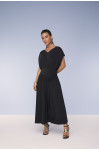 28146- VESTIDO GODÊ DE MALHA PRETA 130CM