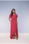 28159- VESTIDO LONGO DE TECIDO PLANO ROSA